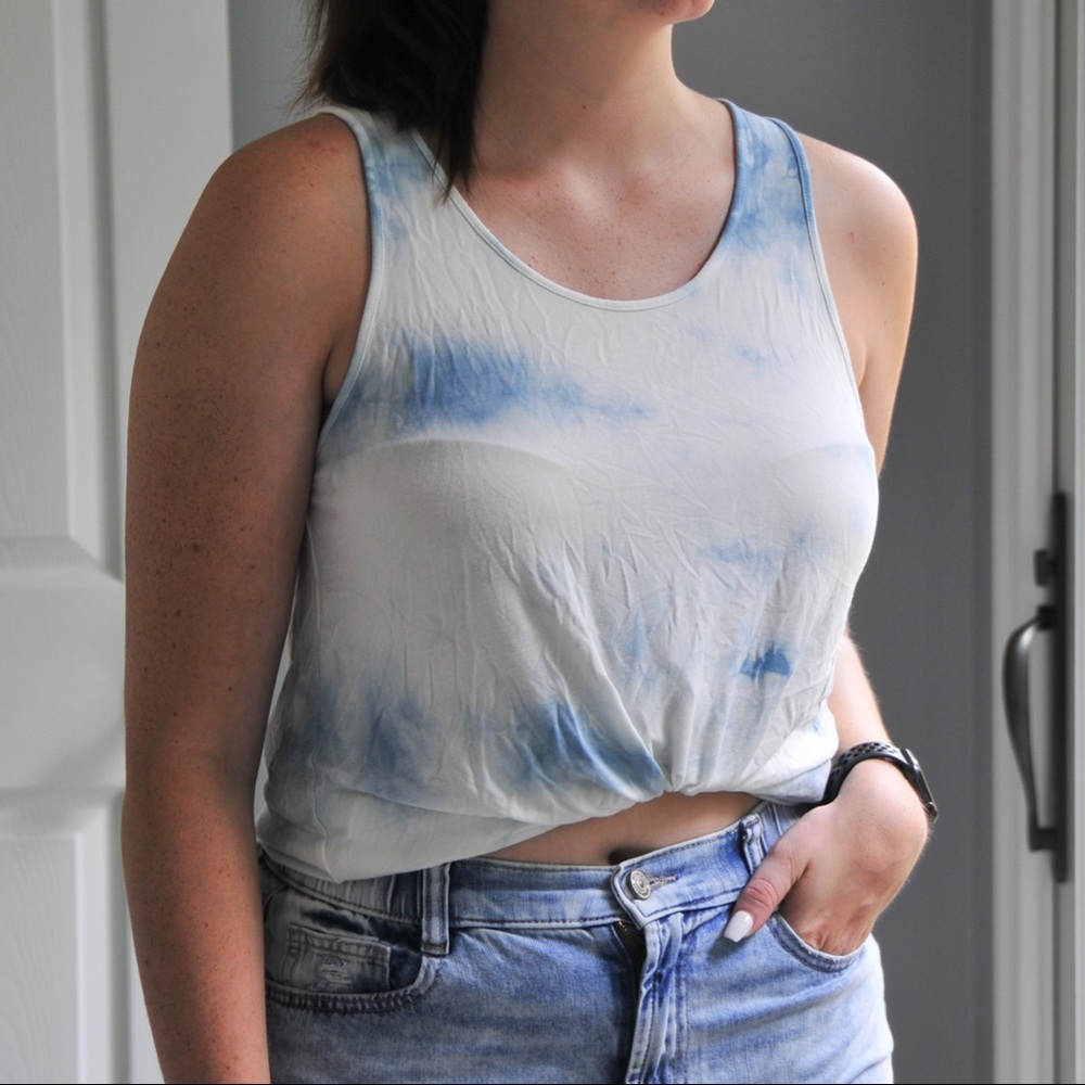 Marbled Blue Tank Top